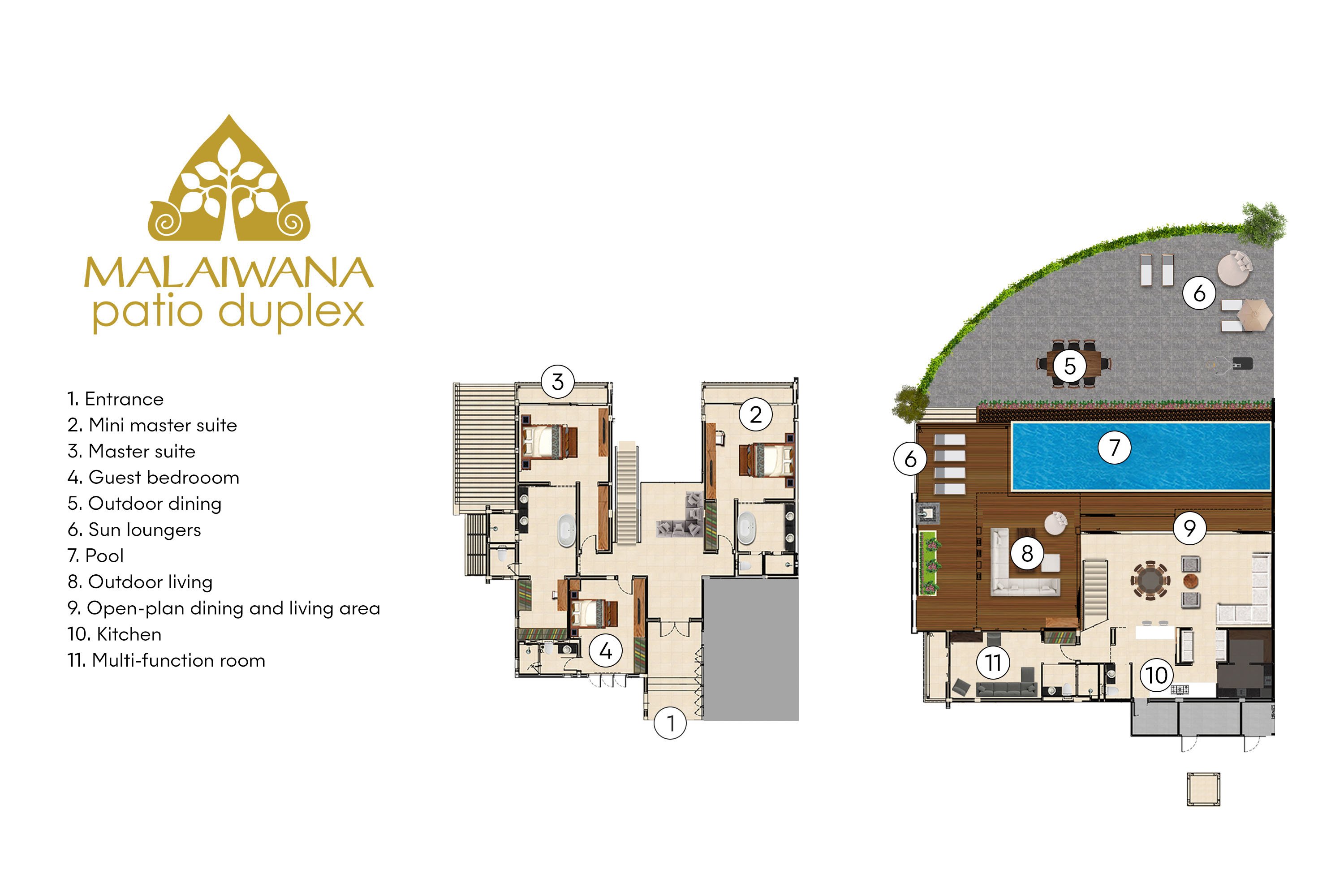 Malaiwana Residences - Patio Duplex Floorplan